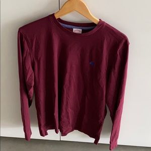 Maroon Brooks Brothers Long Sleeve Tee Shirt